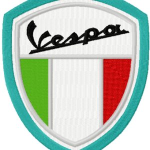 Vespa Shield embroidery design
