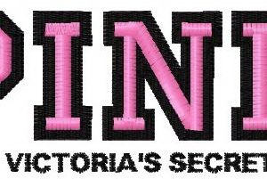 Victoria's Secret Pink logo embroidery design