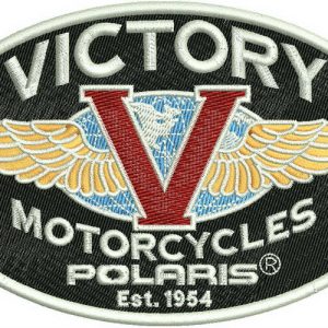 Victory motocycles Polaris logo embroidery design