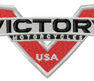 Victory motocycles USA logo 2 embroidery design