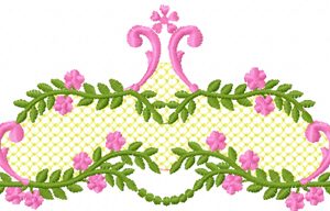 Old English Style Vignette  embroidery design