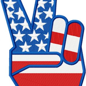Gesture of Victory embroidery design