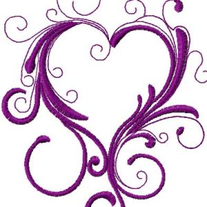 Vintage heart 2 embroidery design