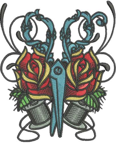 Vintage needlework kit 2 embroidery design