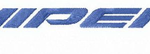 Dodge Viper wordmark logo embroidery design