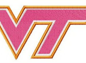 Virginia Tech Hokies logo embroidery design