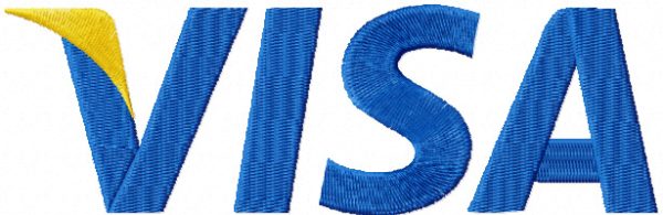 ViSA payment system logo embroidery design