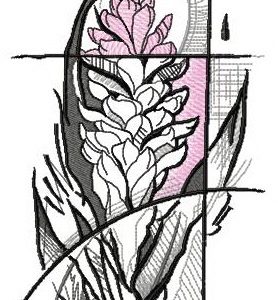 Vriesea embroidery design