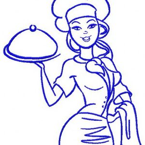 Waiter 3 embroidery design
