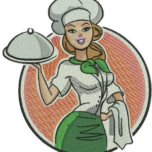 Waiter embroidery design