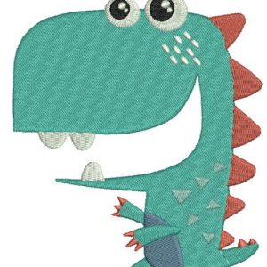 Walking dinosaur embroidery design