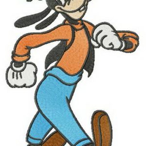 Walking Goofy embroidery design