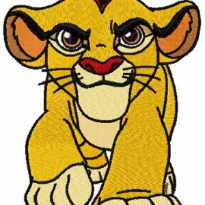 Simba Walking 2 embroidery design