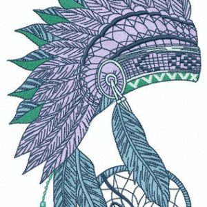 Warbonnet and dreamcatcher embroidery design