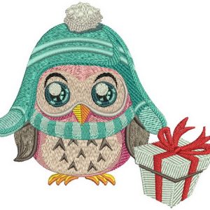 Warm hat embroidery design