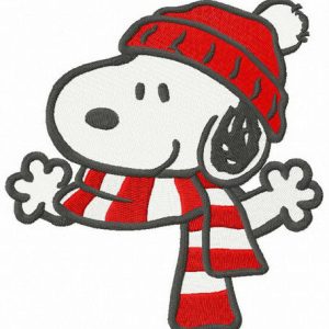 Warm winter set for Snoopy embroidery design