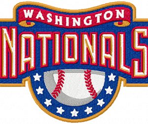 Washington Nationals logo embroidery design