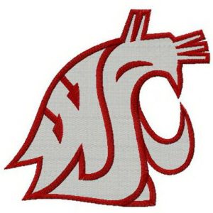 Washington State Cougars alternative logo embroidery design