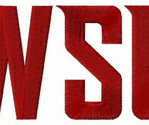Washington State Cougars wordmark logo embroidery design