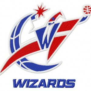 Washington Wizards logo embroidery design