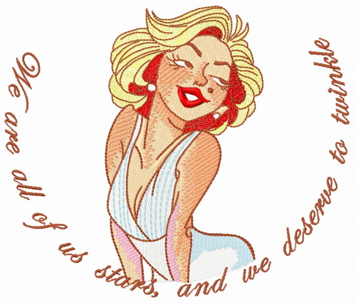 We are all of us stars and we deserve to twinkle 3 embroidery design