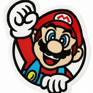 We did it Mario embroidery design
