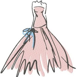 Wedding dress embroidery design