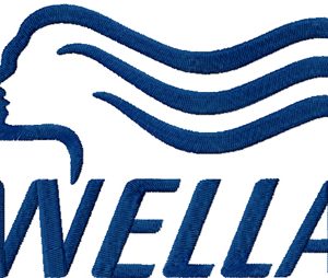 Wella classic logo embroidery design