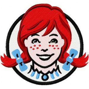 Wendy's logo 2 embroidery design