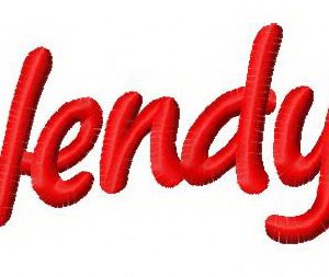 Wendy's logo 3 embroidery design