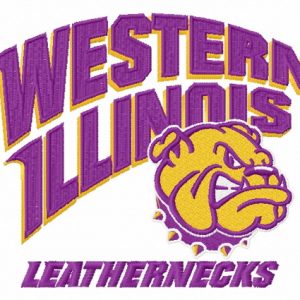 Western Illinois Leathernecks logo embroidery design