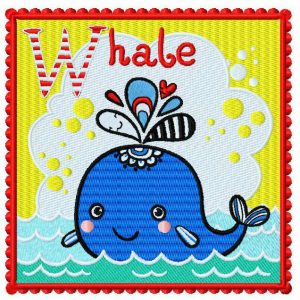 Whale 2 embroidery design