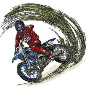 Wheel slip embroidery design
