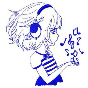 Where words fail music speaks 3 embroidery design