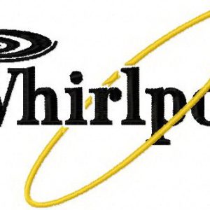 Whirpool logo embroidery design