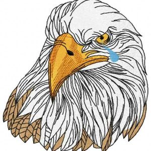 White eagle embroidery design
