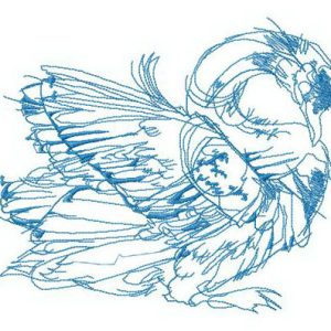 White swan embroidery design