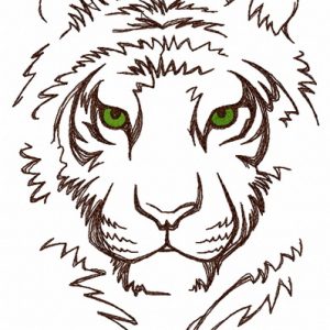 White tiger 2 embroidery design