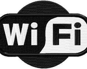 WiFi logo classic embroidery design