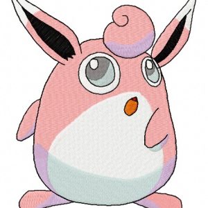 Wigglytuff embroidery design