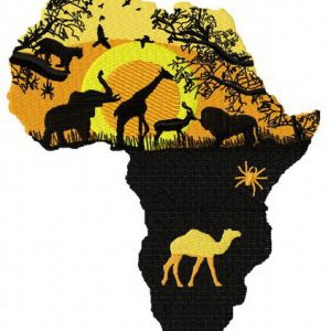 Wild Africa embroidery design