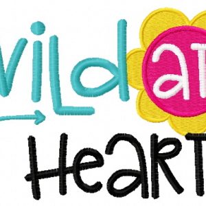 Wild at heart embroidery design