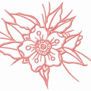 Wild flower embroidery design
