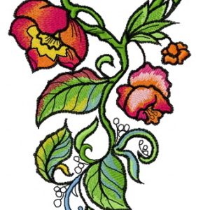 Wild poppies embroidery design