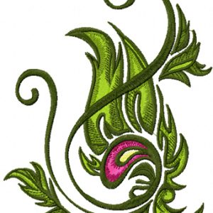 Wild Swirl Flower embroidery design