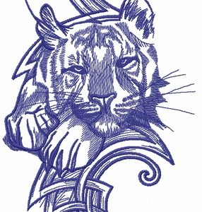 Wild tiger 3 embroidery design