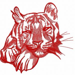 Wild tiger 4 embroidery design