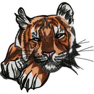 Wild tiger 5 embroidery design