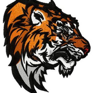 Wild tiger embroidery design