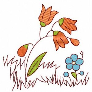Wildflowers embroidery design